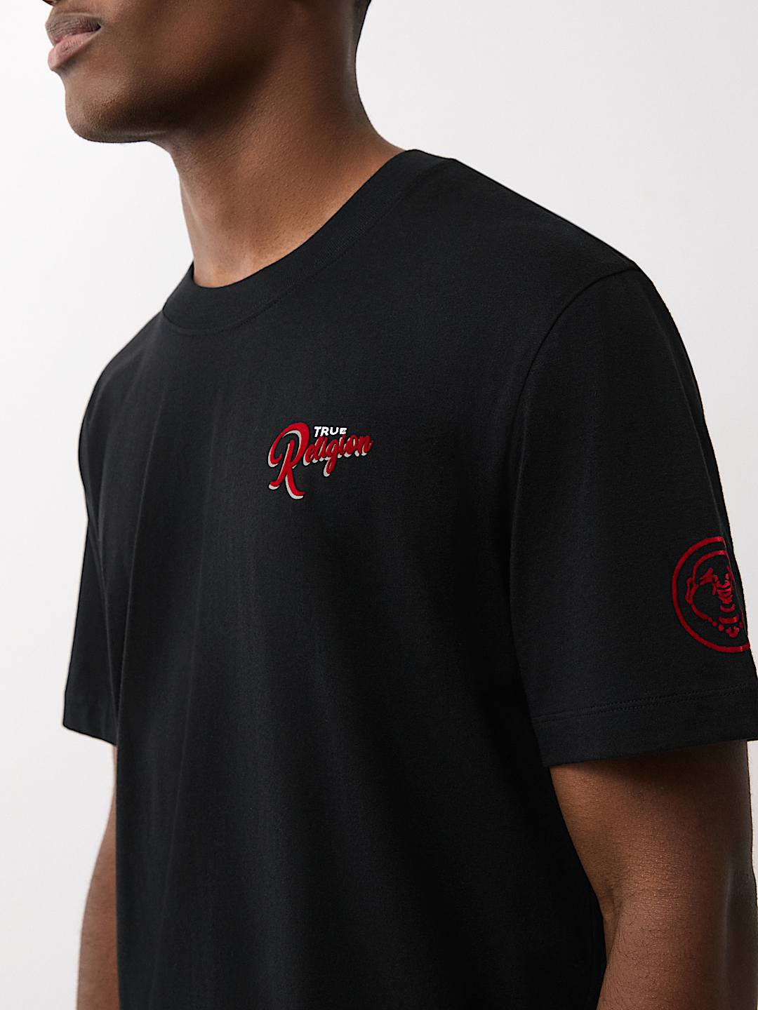 FLOCKED RETRO LOGO TEE