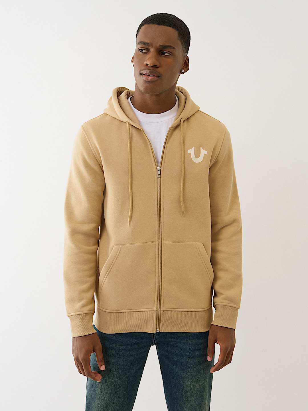 FLOCKED HORSESHOE ZIP HOODIE, image 2