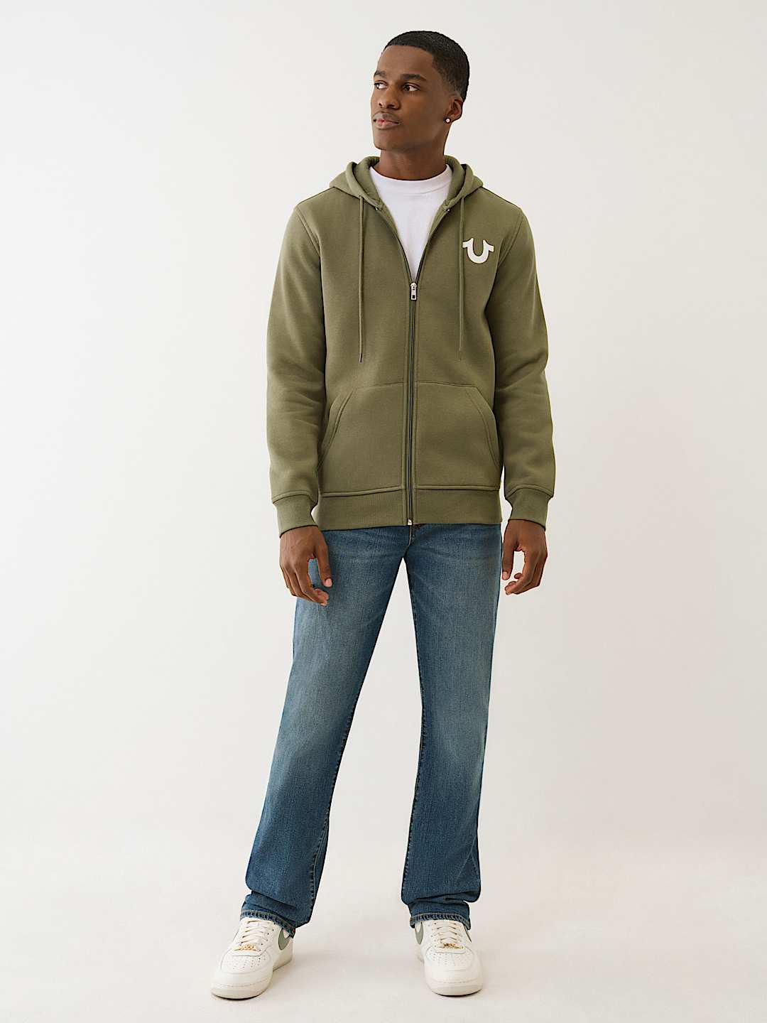 FLOCKED HORSESHOE ZIP HOODIE, image 5