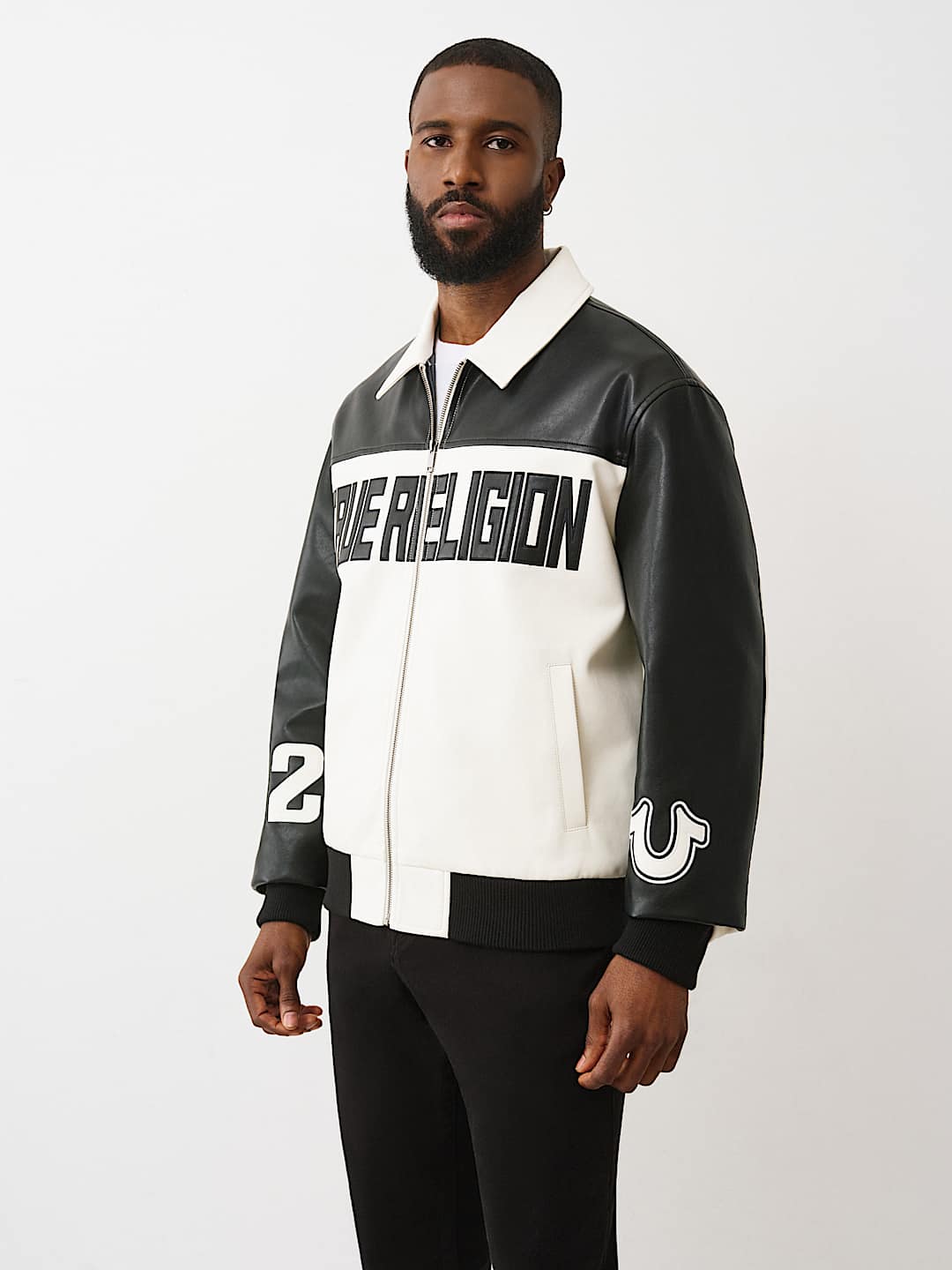 COLOR BLOCKED LOGO RACING JACKET, image 4