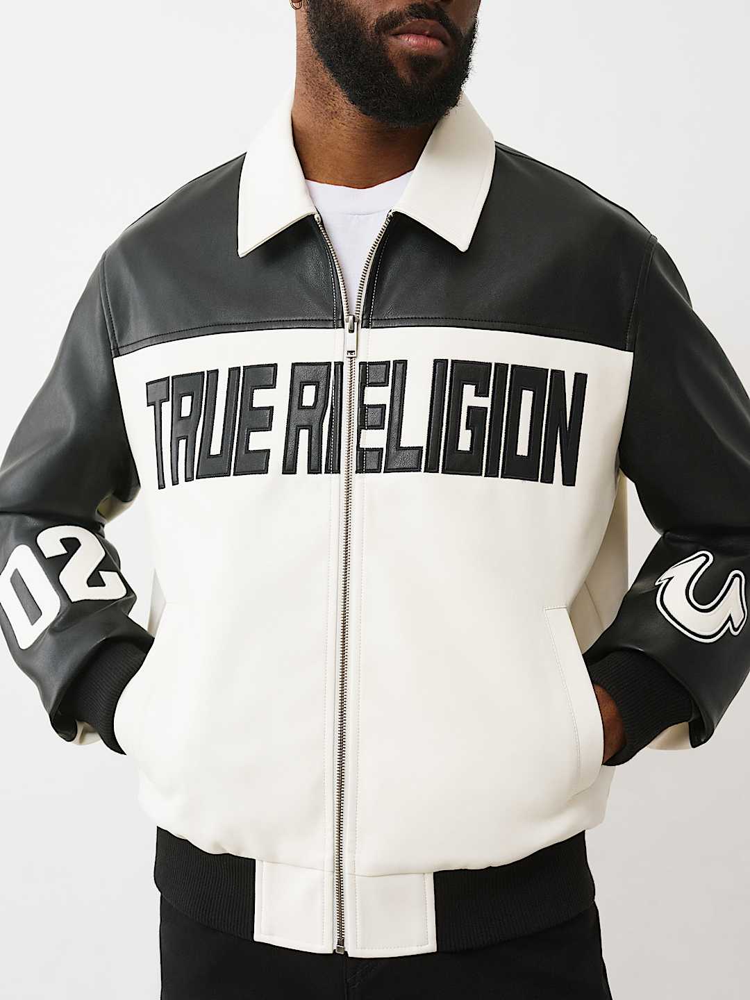 COLOR BLOCKED LOGO RACING JACKET, image 1