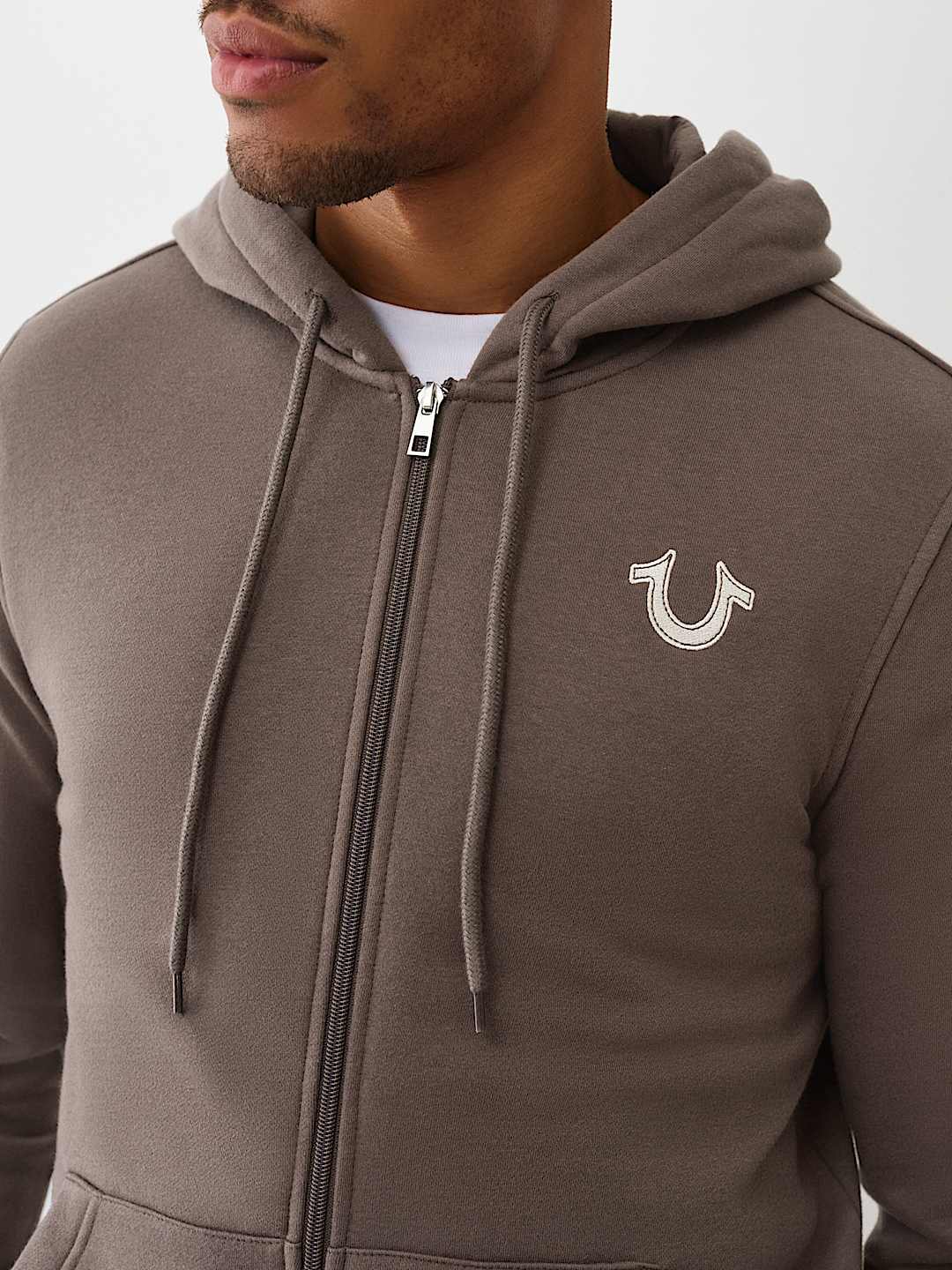 TRUE EMBROIDERED ZIP HOODIE, image 2