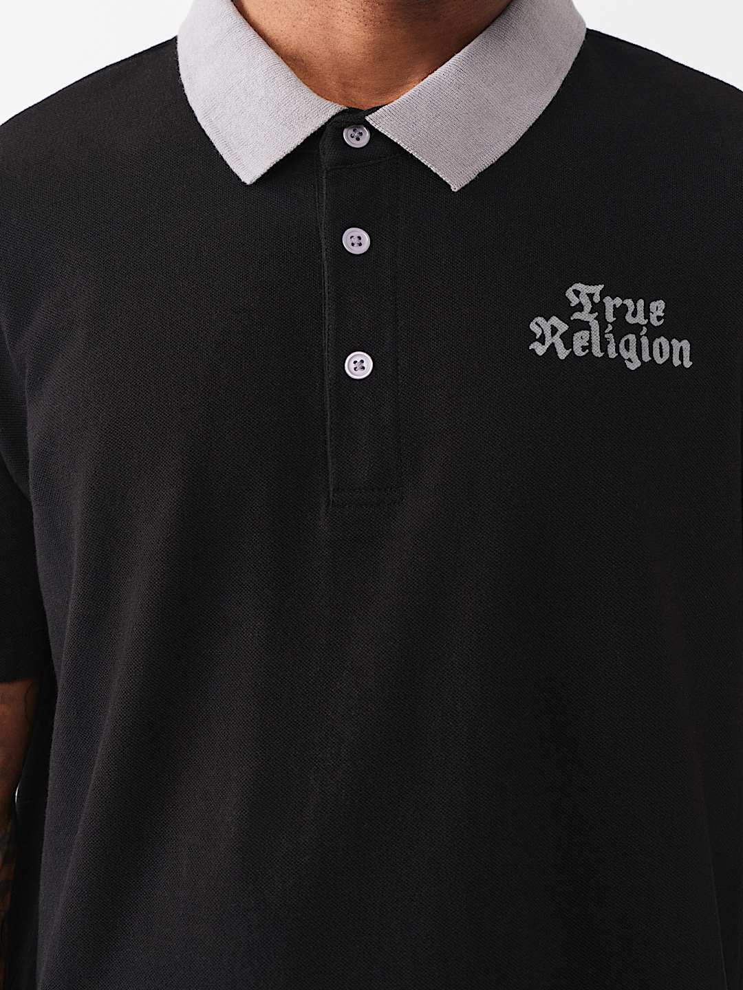 CONTRAST COLLAR LOGO POLO SHIRT