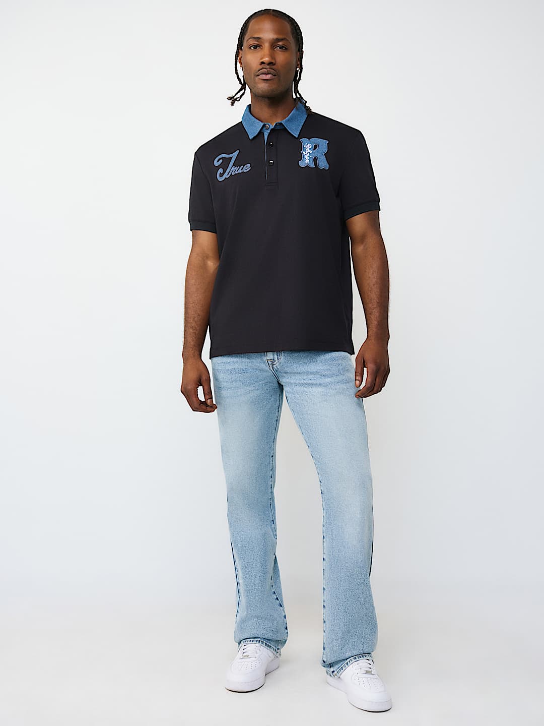 DENIM JERSEY POLO, image 5