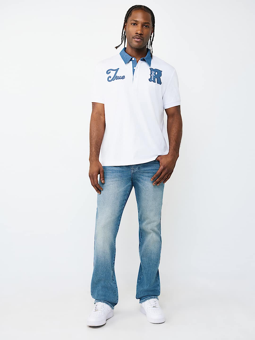 DENIM JERSEY POLO, image 5