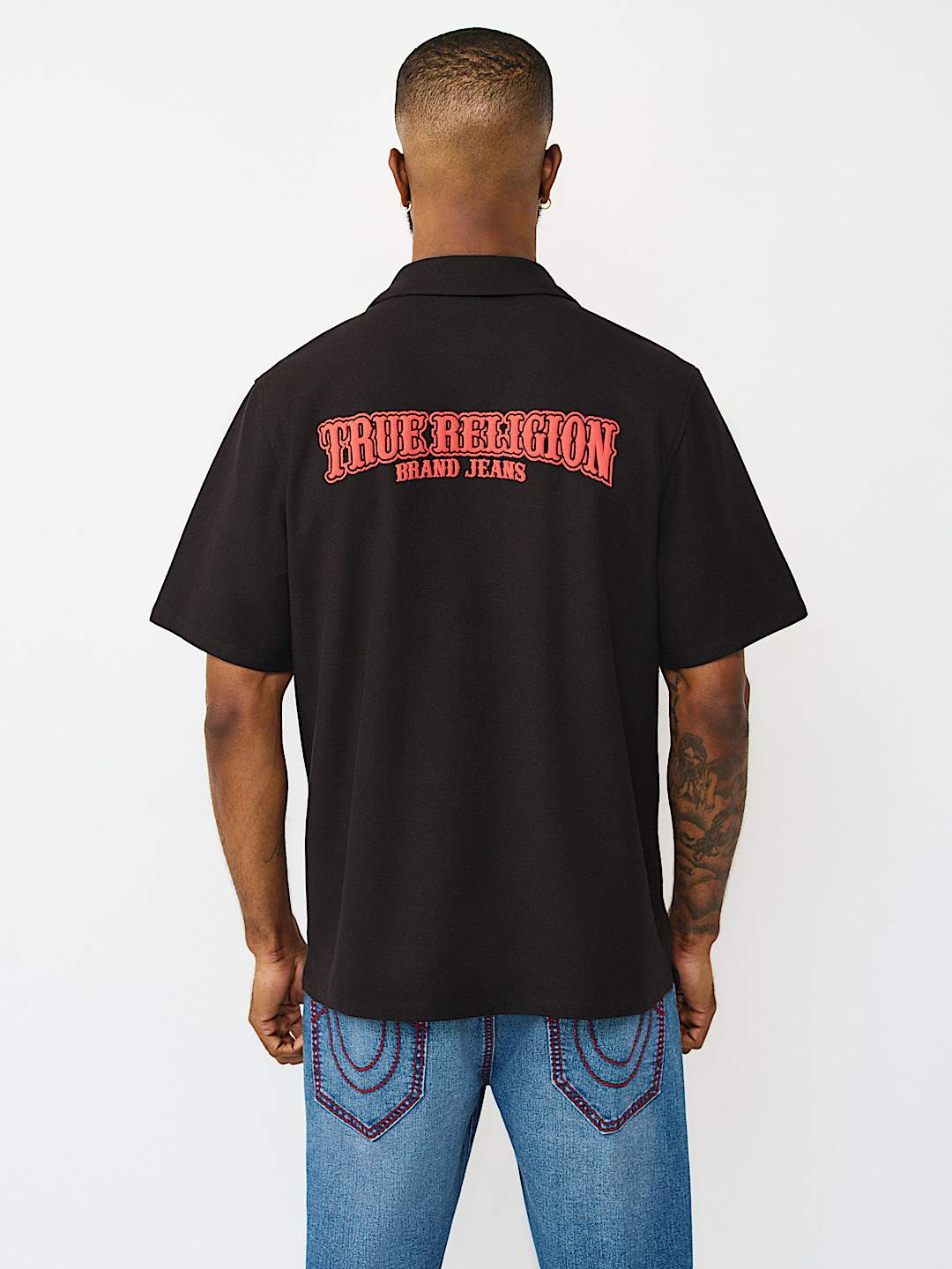 CONTRAST HONEYCOMB PIQU&Eacute; SHIRT, image 2