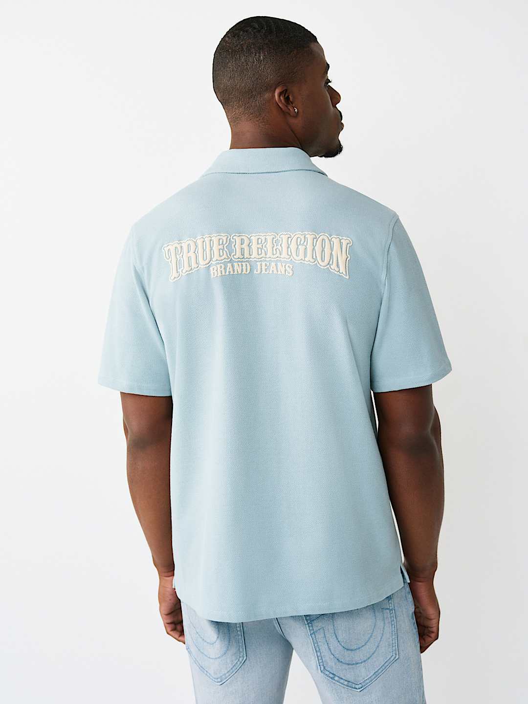 CONTRAST HONEYCOMB PIQU&Eacute; SHIRT, image 2