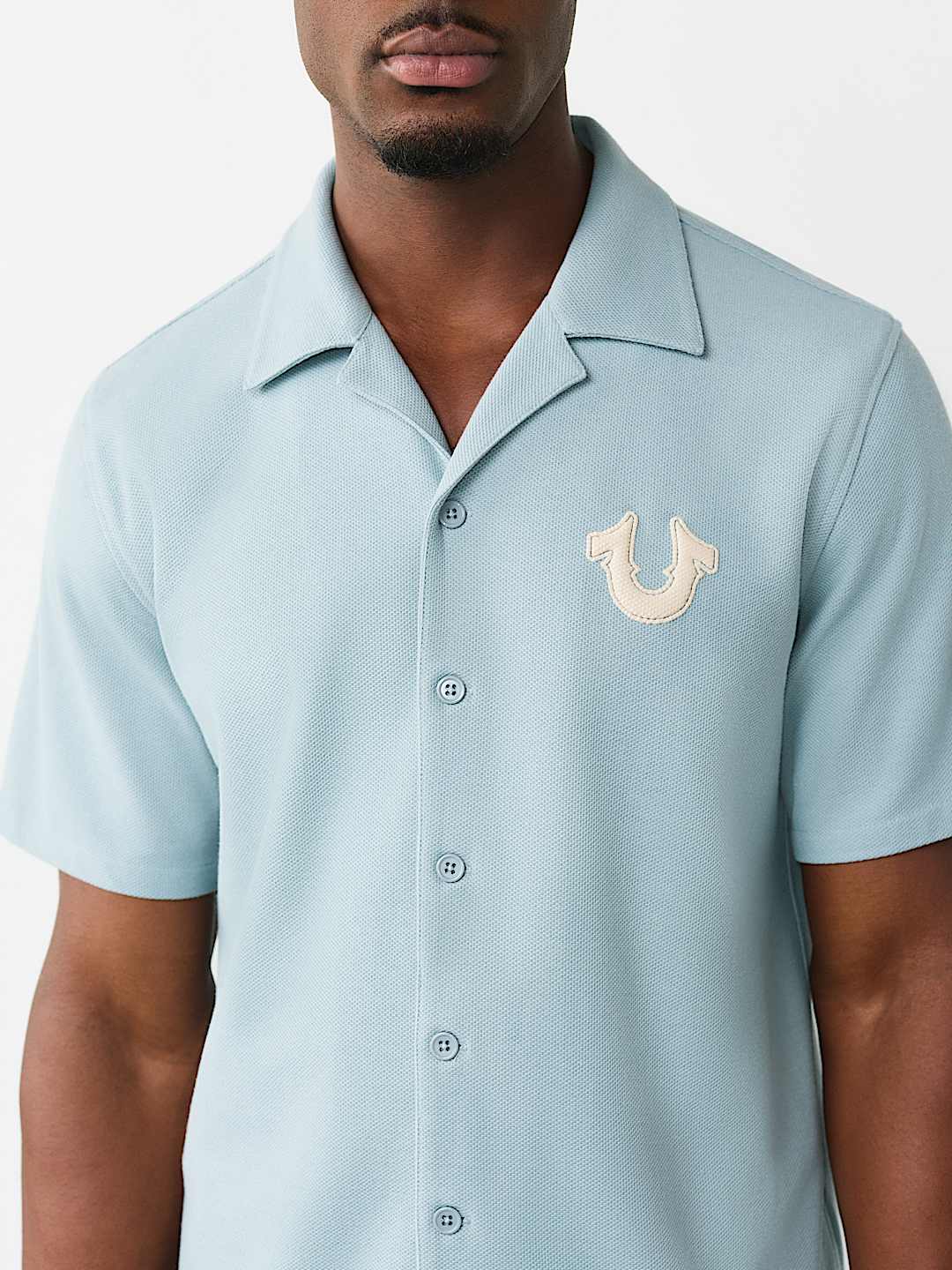 CONTRAST HONEYCOMB PIQU&Eacute; SHIRT, image 4