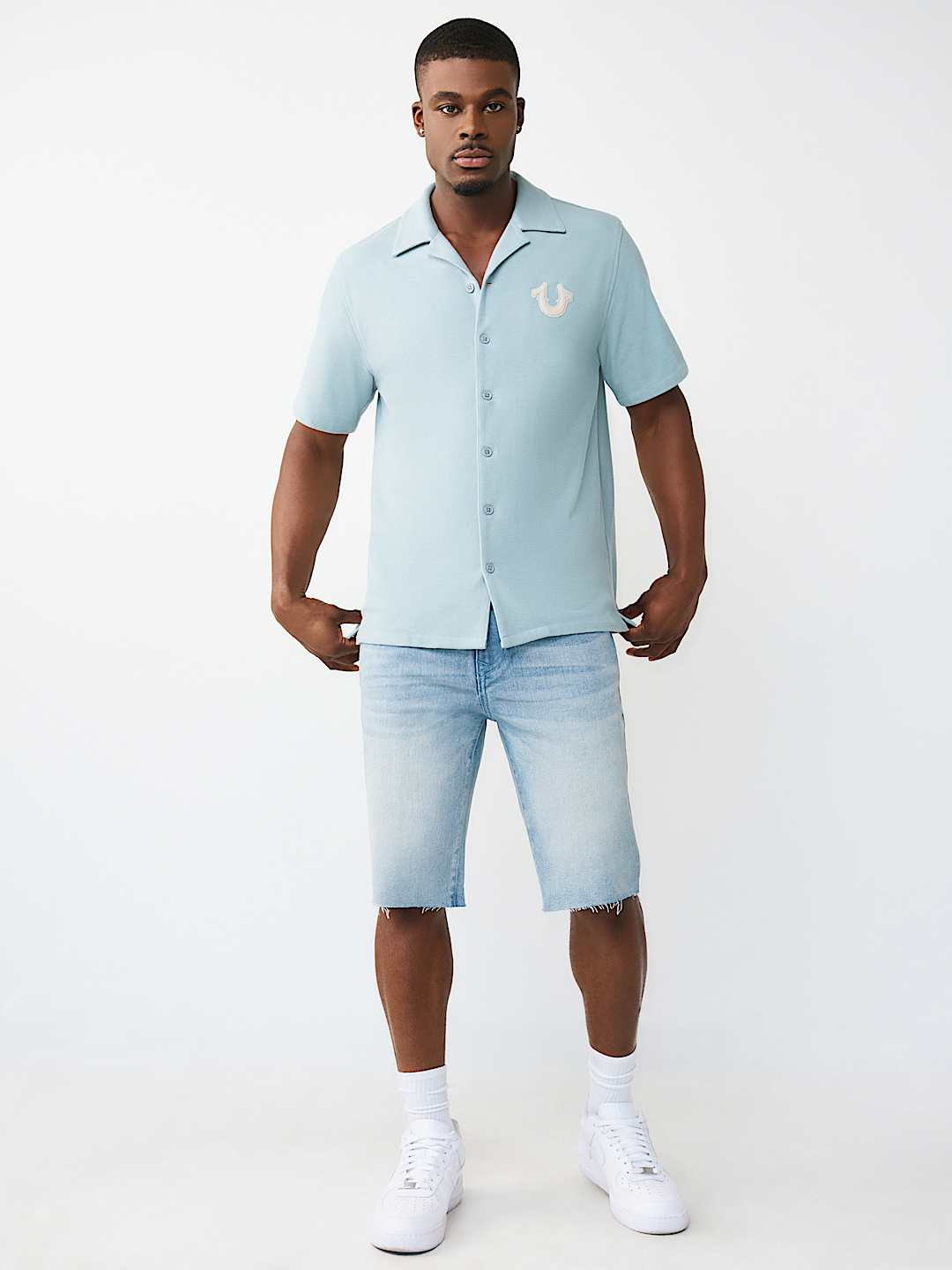 CONTRAST HONEYCOMB PIQU&Eacute; SHIRT, image 6