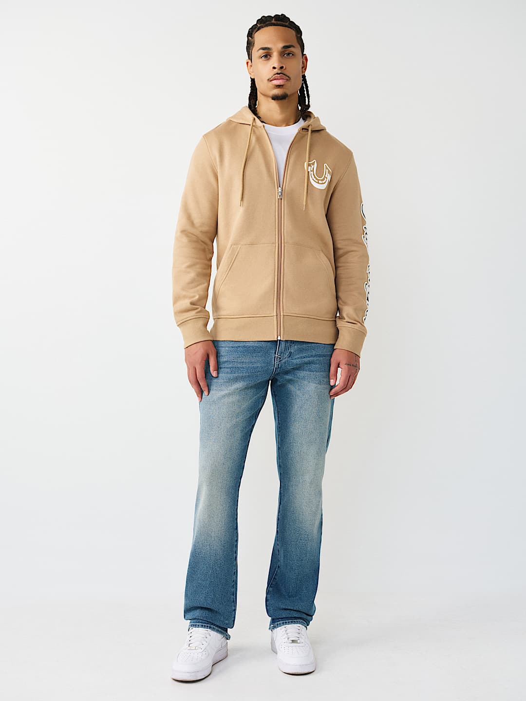 DIAGONAL LOGO ZIP HOODIE, image 6