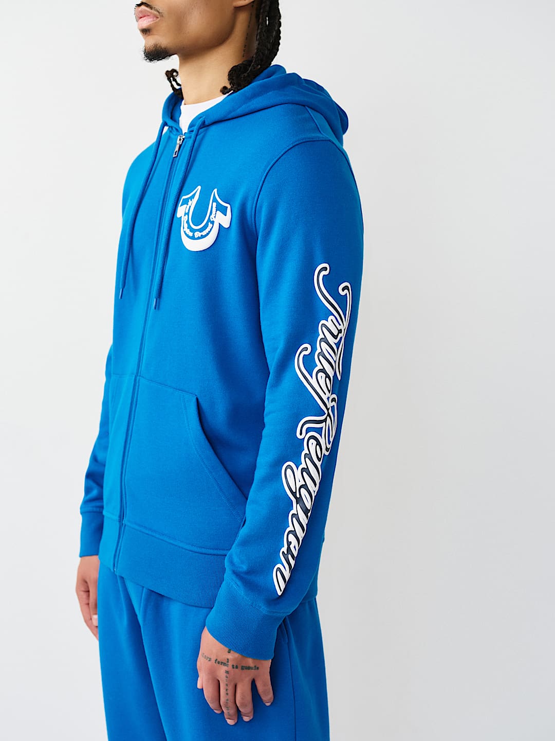 DIAGONAL LOGO ZIP HOODIE, image 3
