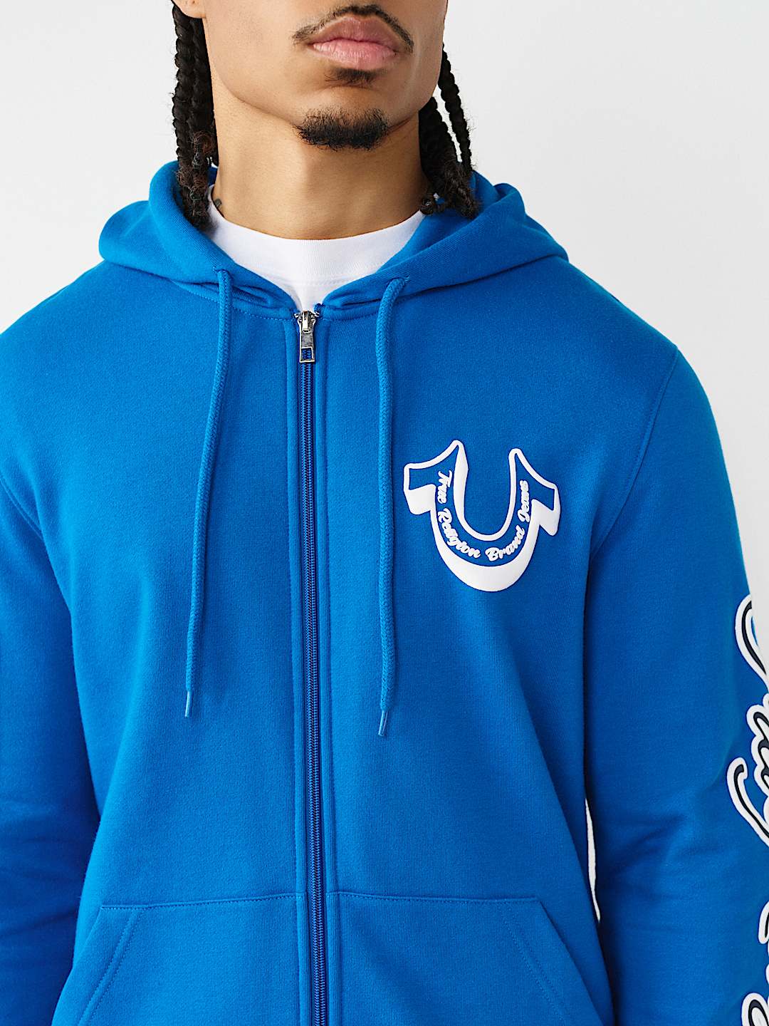 DIAGONAL LOGO ZIP HOODIE, image 4