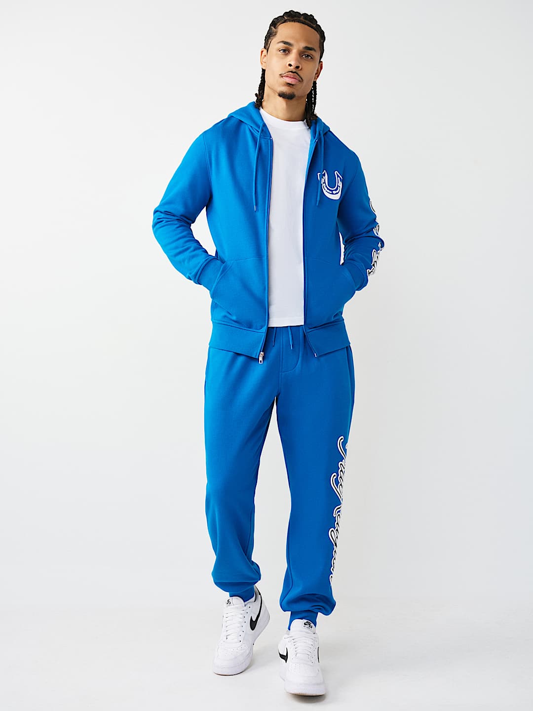 DIAGONAL LOGO ZIP HOODIE, image 5