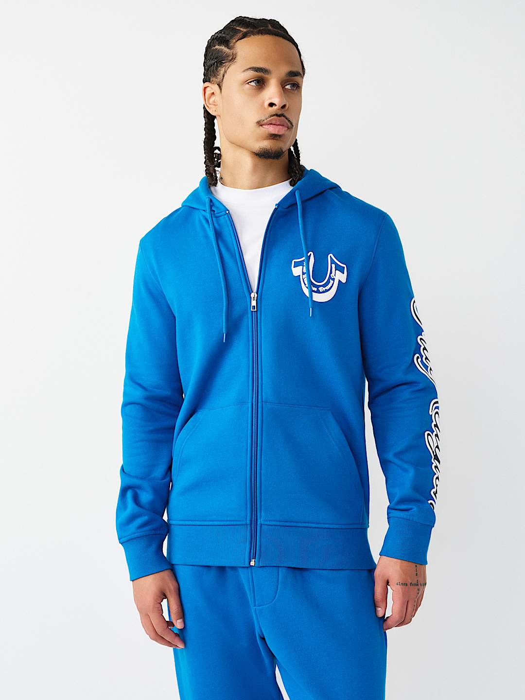DIAGONAL LOGO ZIP HOODIE, image 1