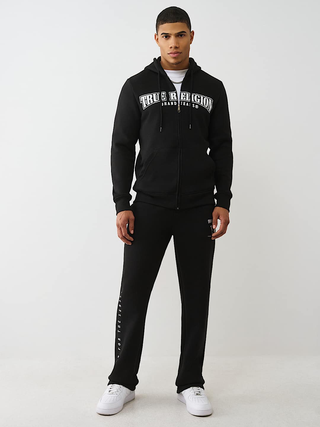 GLOSSY ARCHED LOGO ZIP HOODIE, image 6