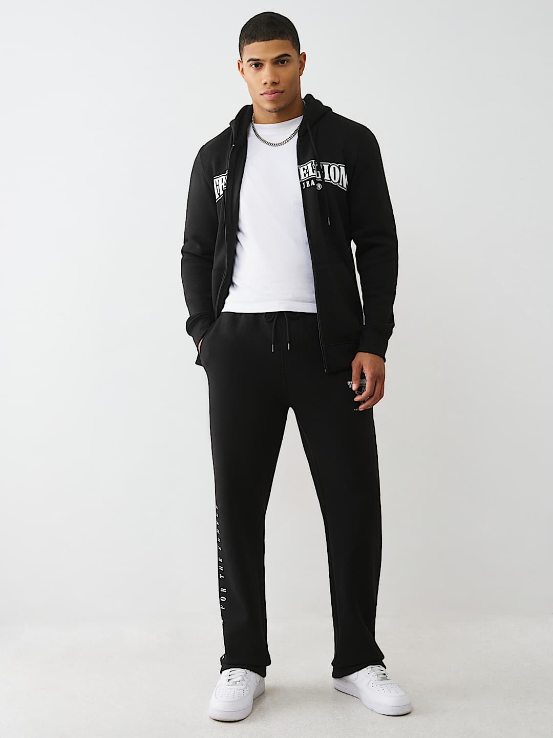 GLOSSY ARCHED LOGO ZIP HOODIE, image 7