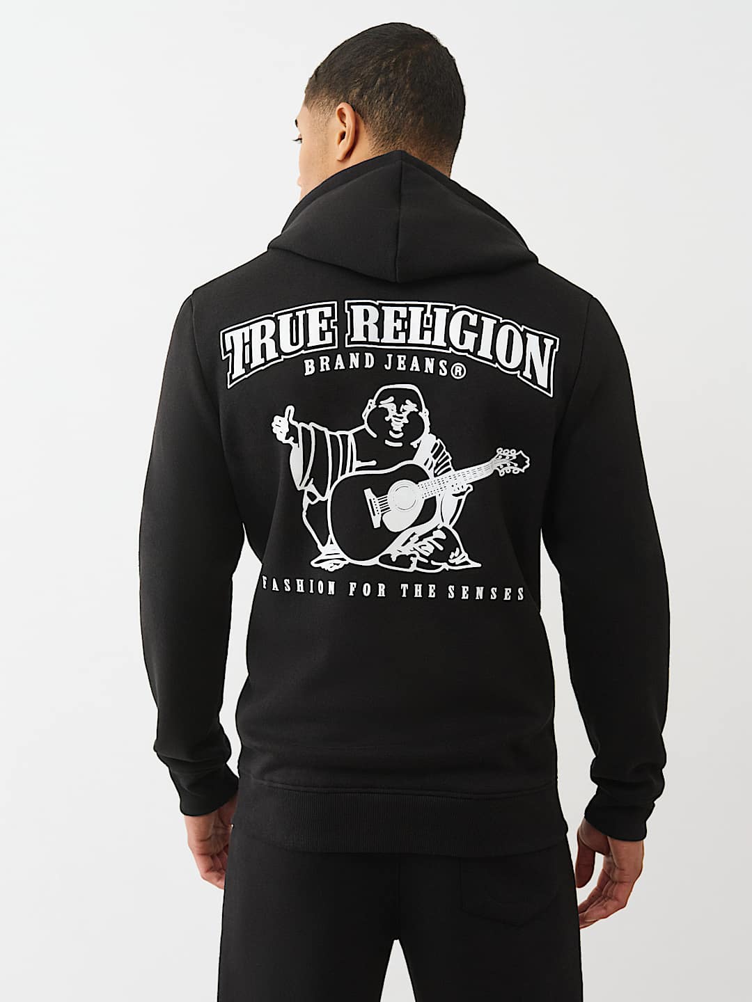 GLOSSY ARCHED LOGO ZIP HOODIE, image 1