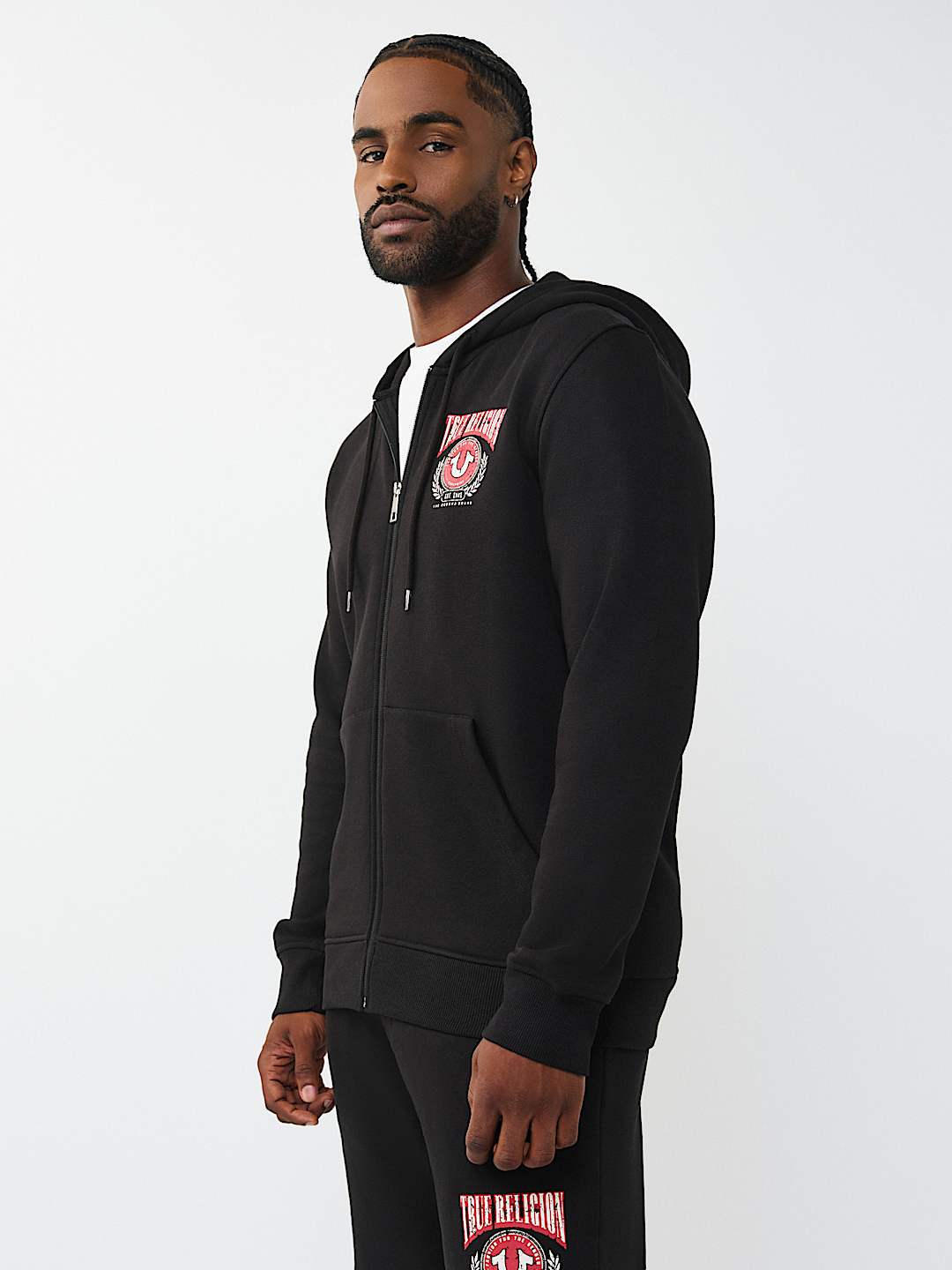 SUDADERA CON CAPUCHA Y CIERRE CON HERRADURA COLLEGE, image 3