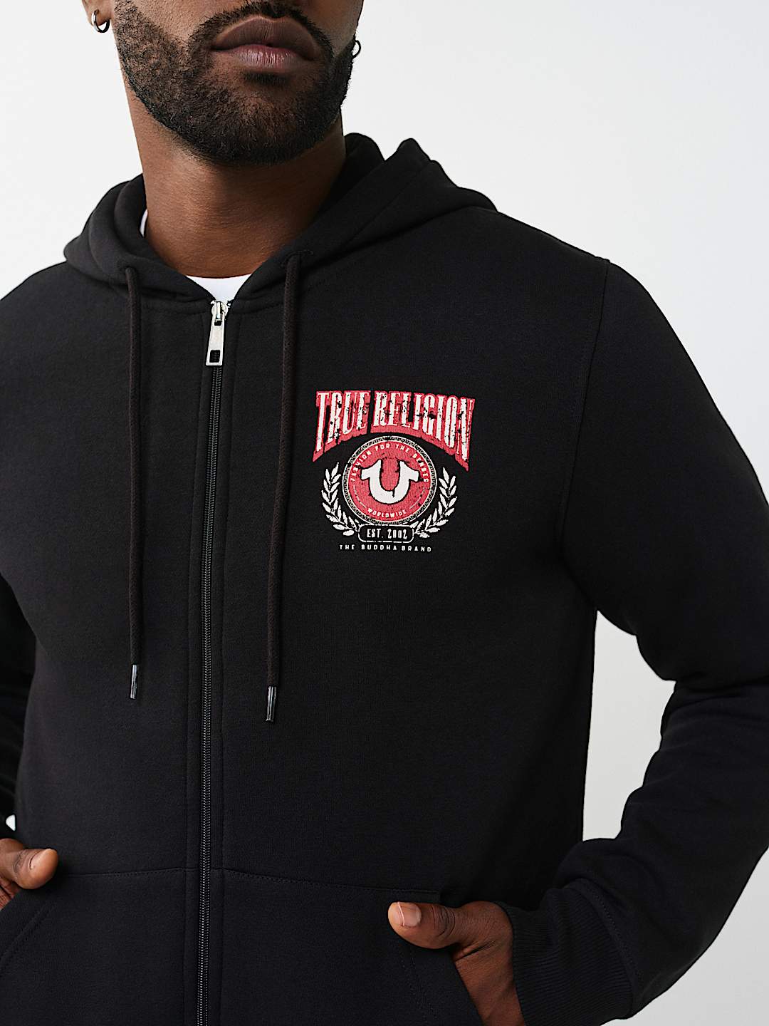 SUDADERA CON CAPUCHA Y CIERRE CON HERRADURA COLLEGE, image 4