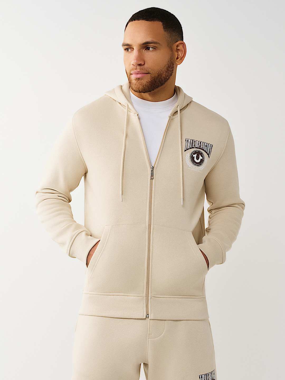 COLLEGE HORSESHOE ZIP HOODIE
