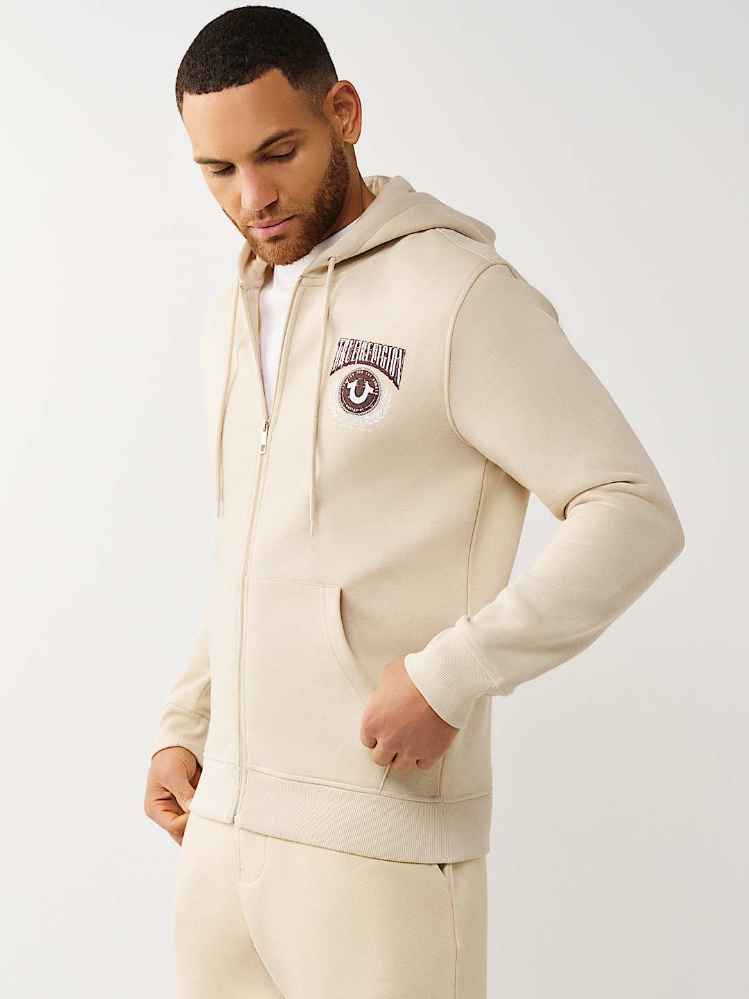 COLLEGE HORSESHOE ZIP HOODIE