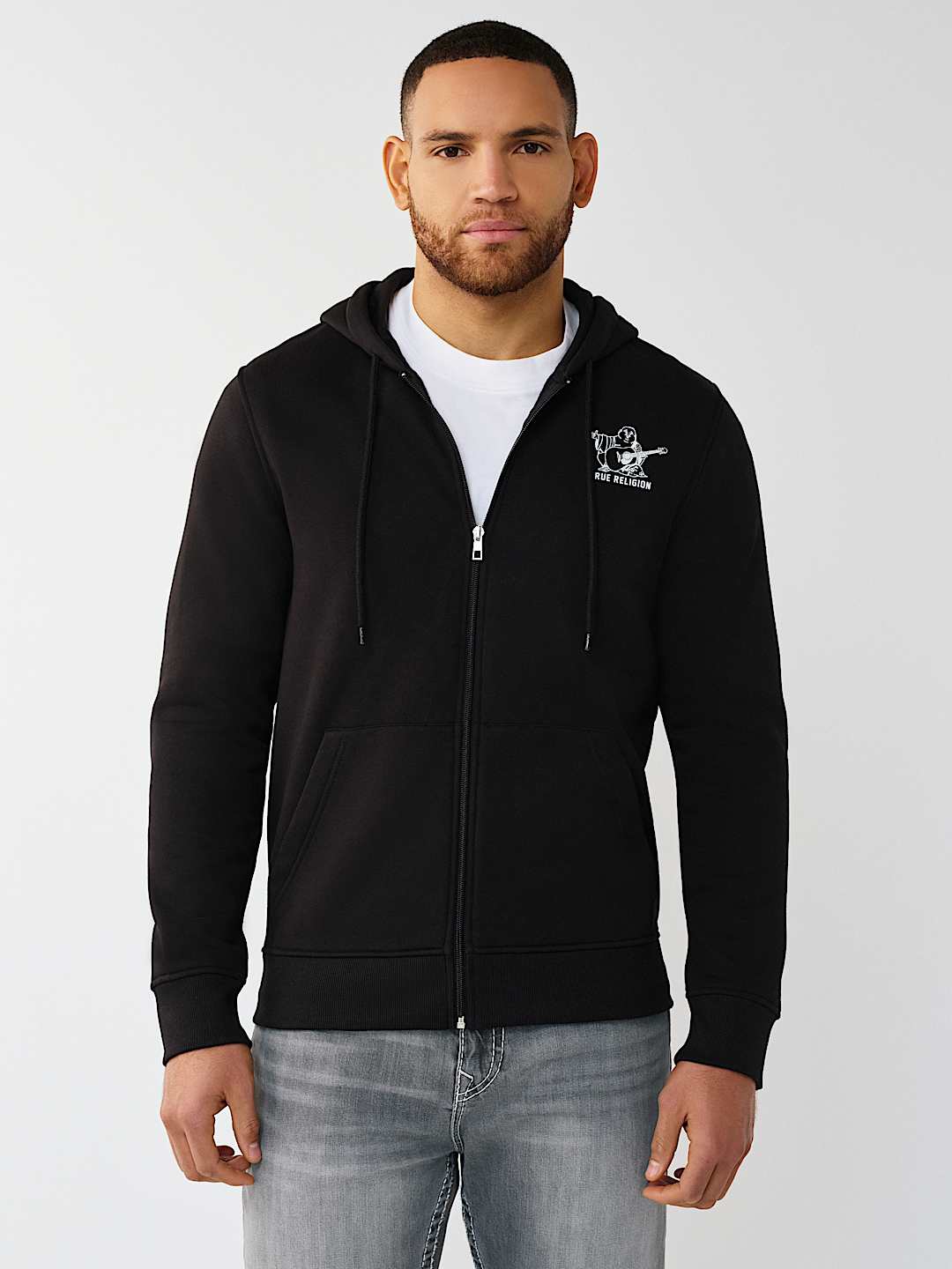 FASHION SENSES LOGO ZIP HOODIE, image 2