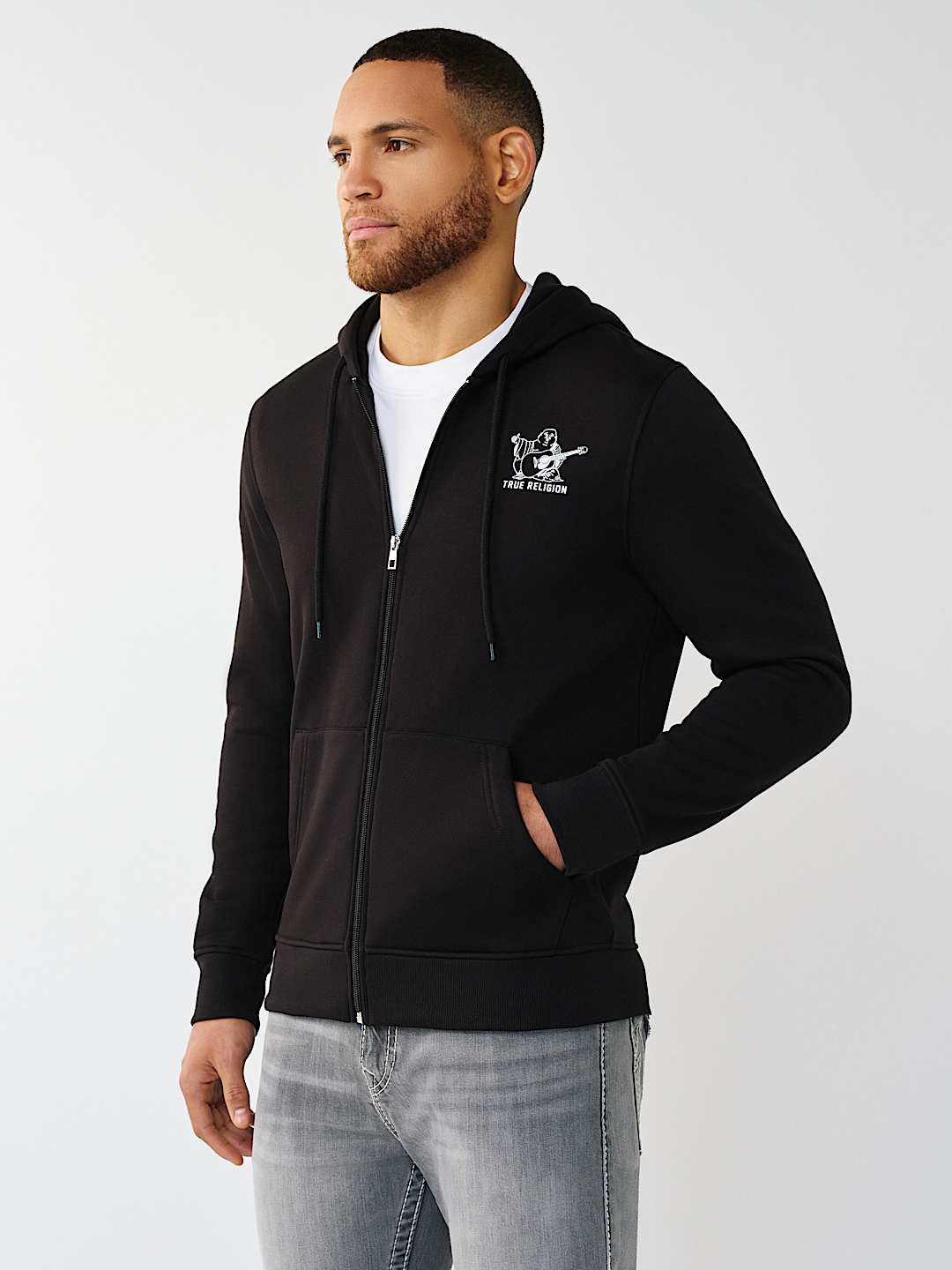 FASHION SENSES LOGO ZIP HOODIE, image 3