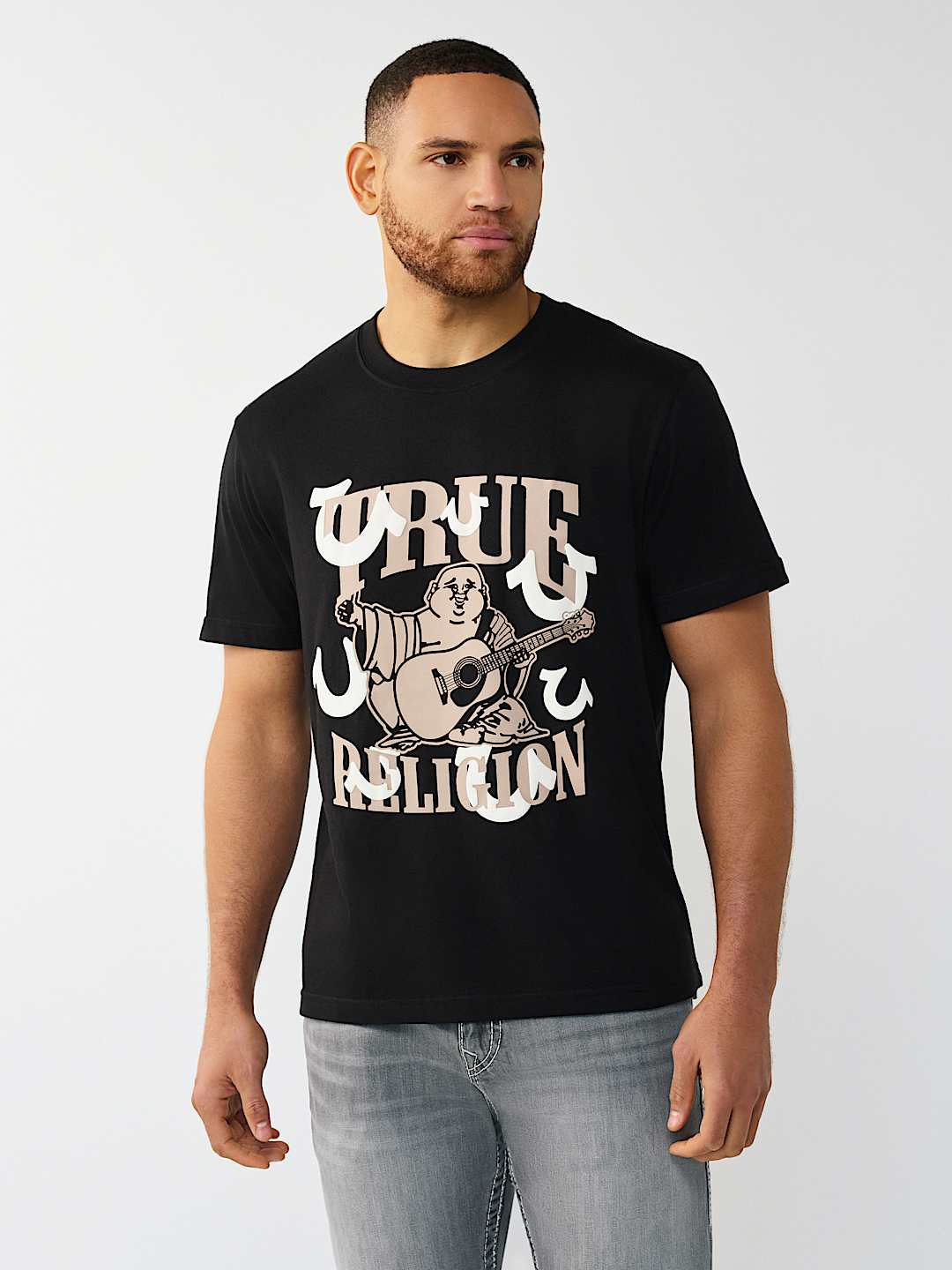 MULTI-HORSESHOE PUFF PRINT GRAPHIC TEE, image 1