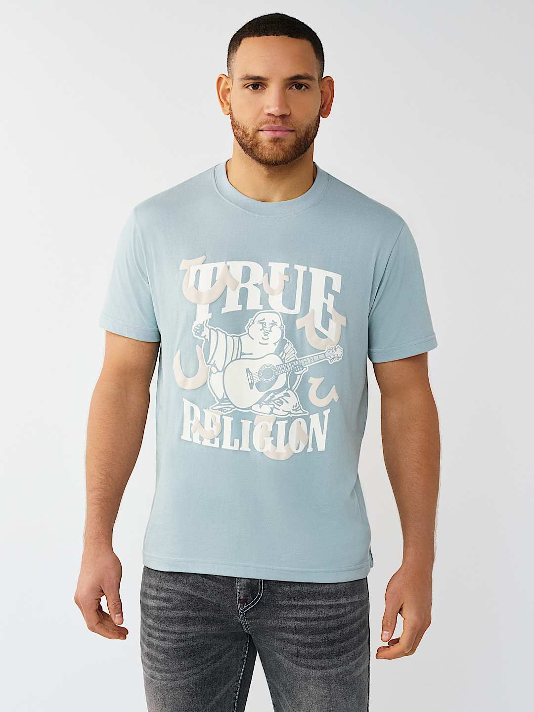 MULTI-HORSESHOE PUFF PRINT GRAPHIC TEE, image 1