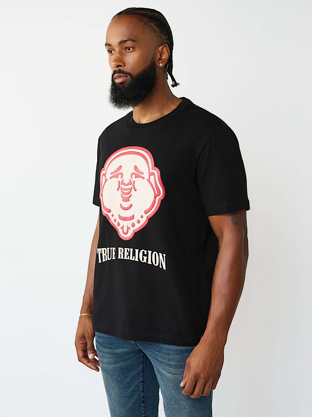 PUFF PRINT BUDDHA FACE TEE, image 2
