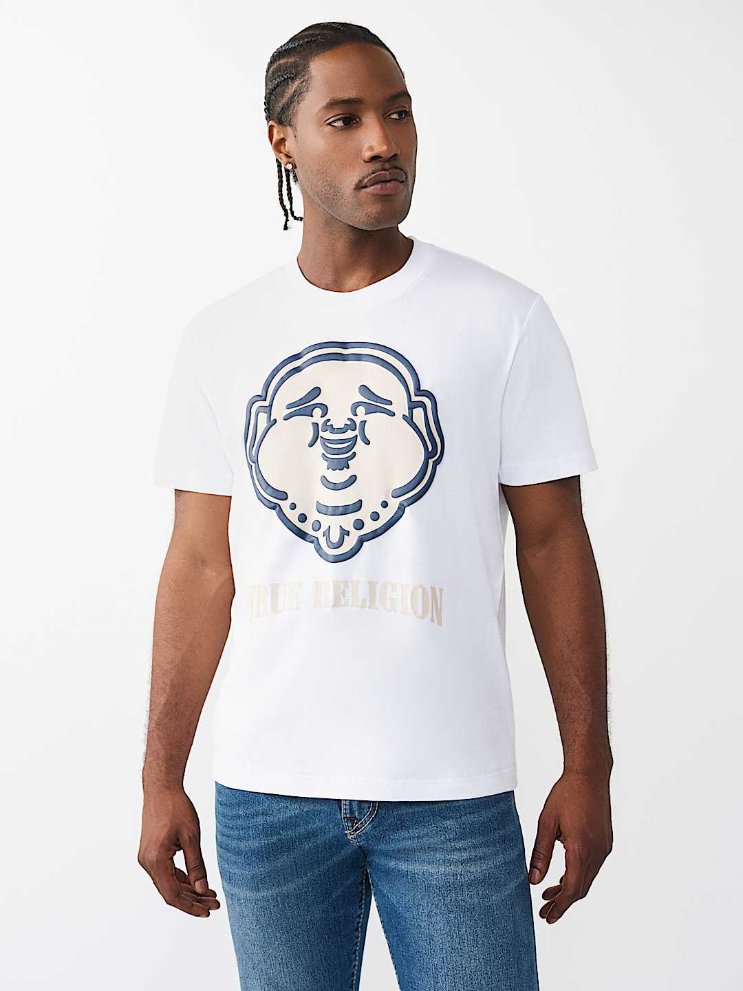 PUFF PRINT BUDDHA FACE TEE, image 2