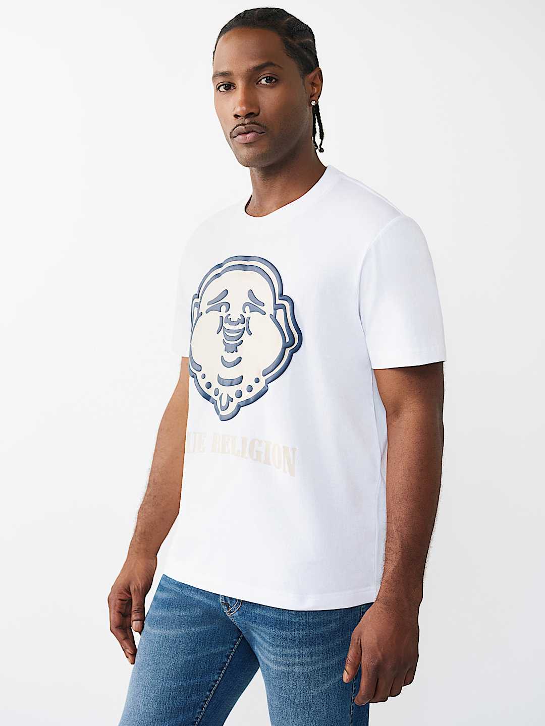 PUFF PRINT BUDDHA FACE TEE, image 3
