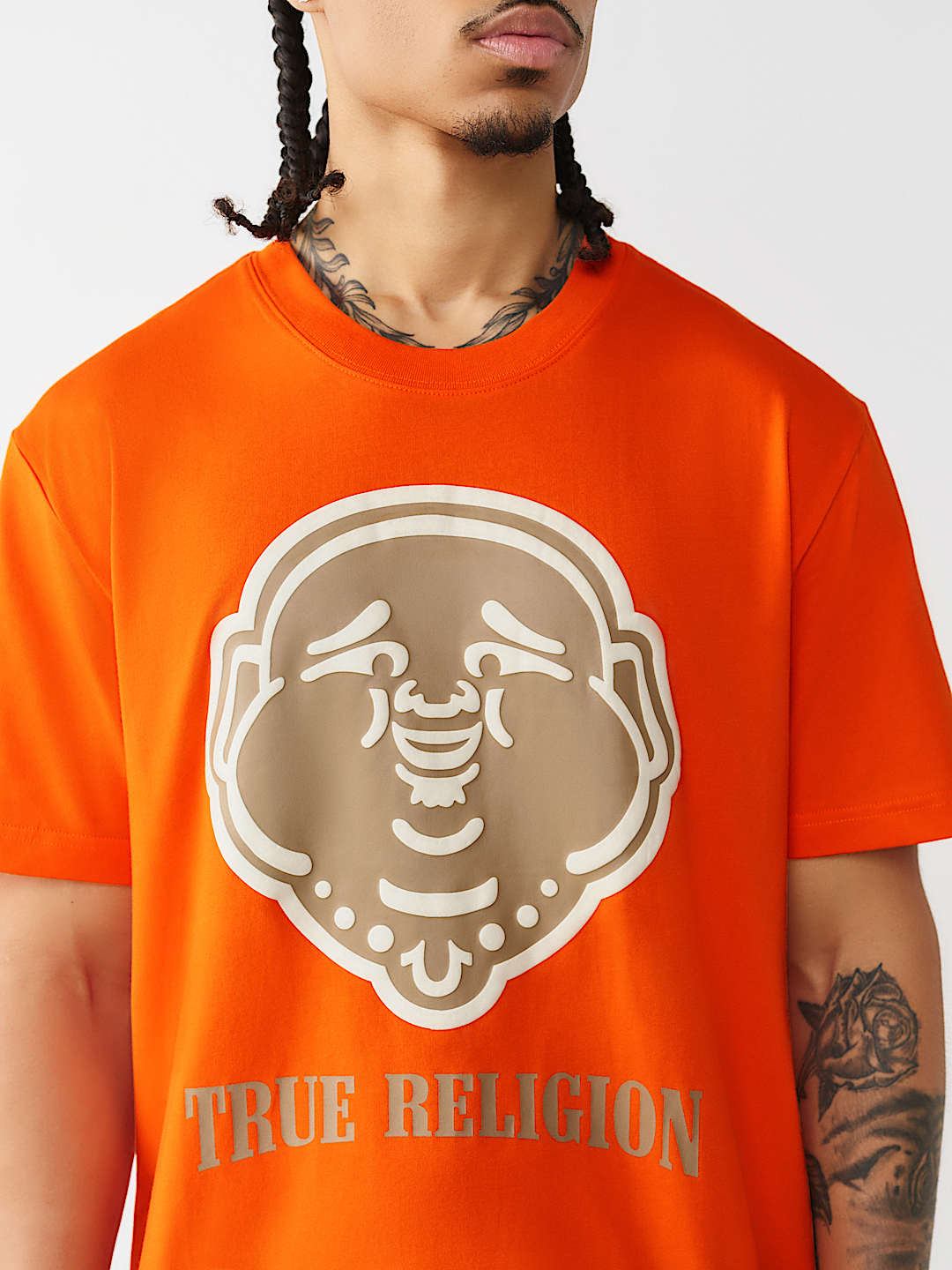 PUFF PRINT BUDDHA FACE TEE, image 1