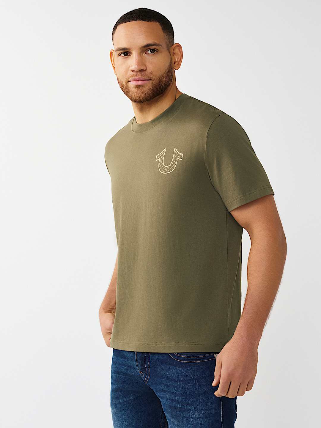 FILLED HORSESHOE SCRIPT GRAPHIC TEE