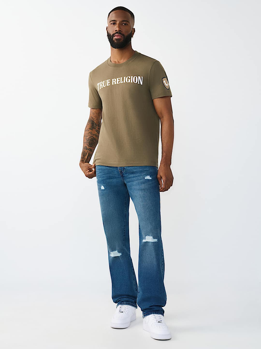 JEANS RECTOS RICKY CON RASGADOS REPARADOS, image 6