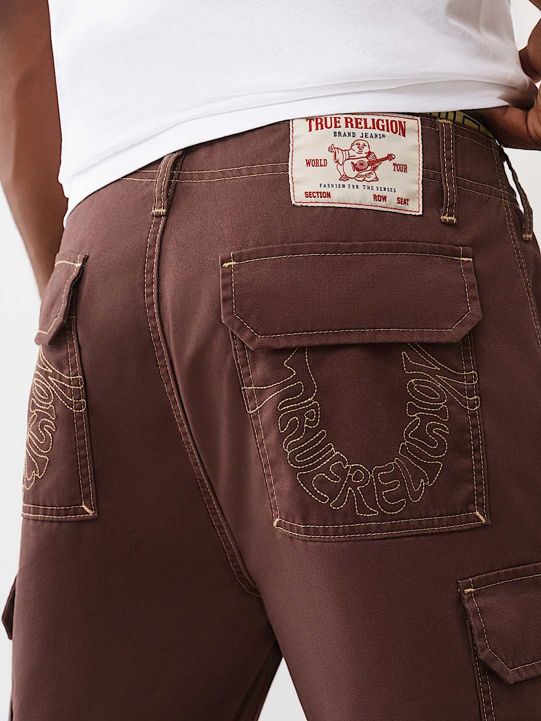 EMBROIDERED HORSESHOE CARGO PANT 