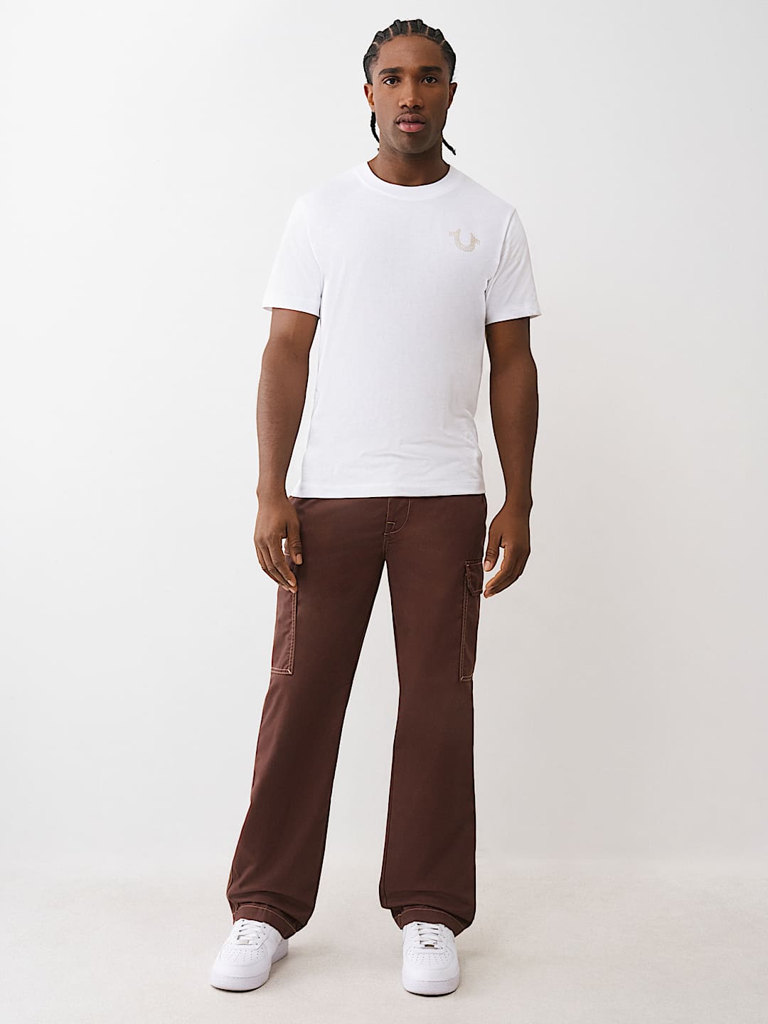 EMBROIDERED HORSESHOE CARGO PANT 