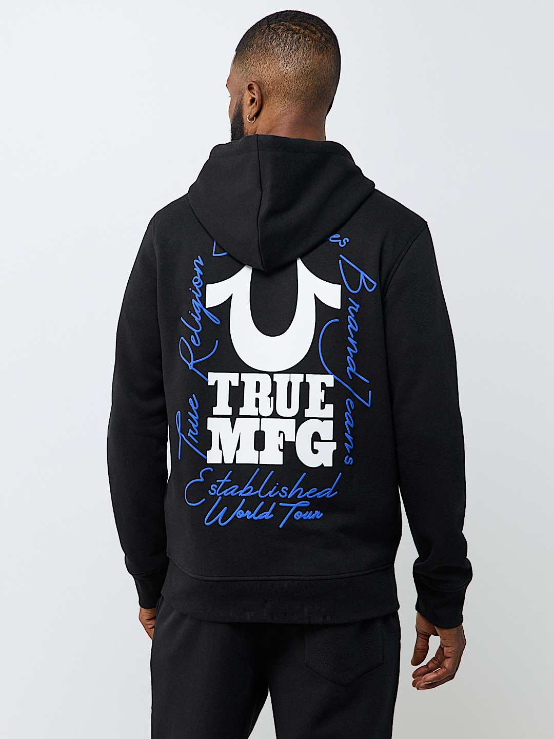 PUFF-PRINT LOGO SCRIPT ZIP HOODIE