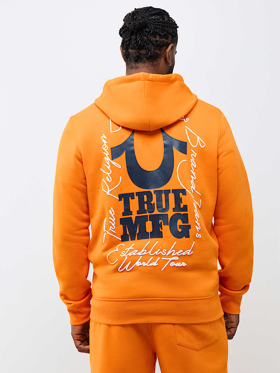 PUFF-PRINT LOGO SCRIPT ZIP HOODIE
