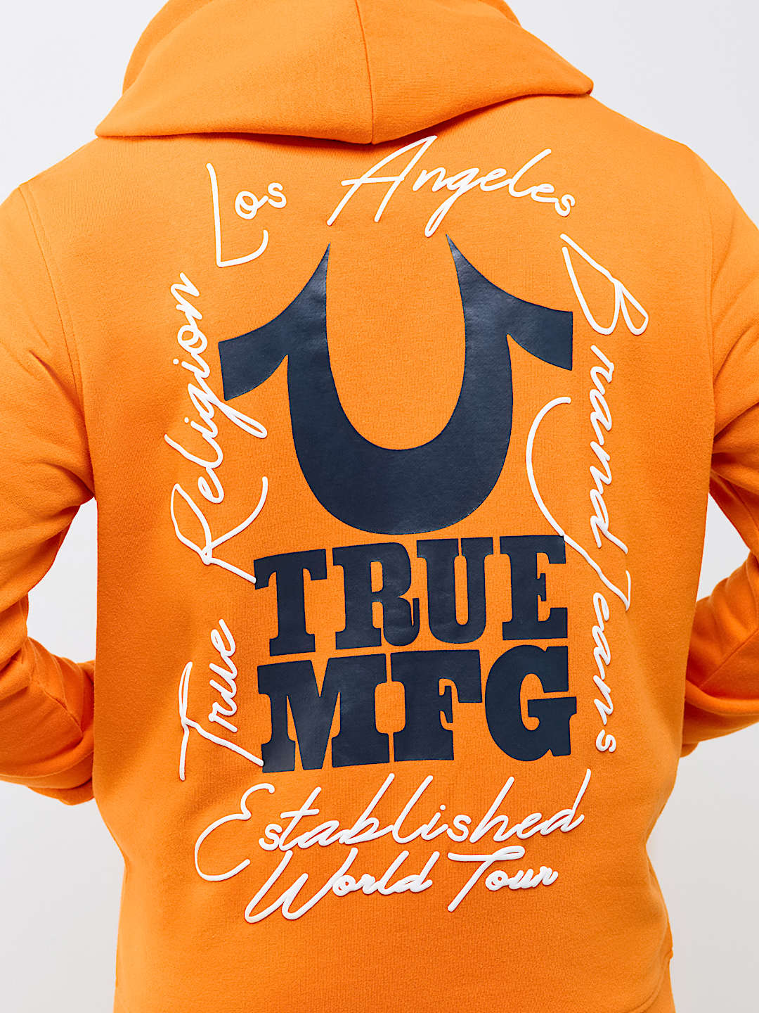 PUFF-PRINT LOGO SCRIPT ZIP HOODIE