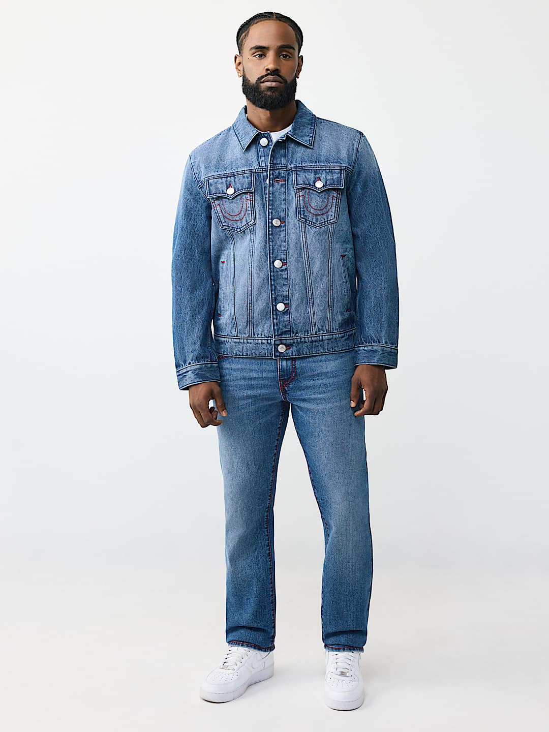 VESTE EN DENIM AVEC LOGO IMPRIM&Eacute;, image 6