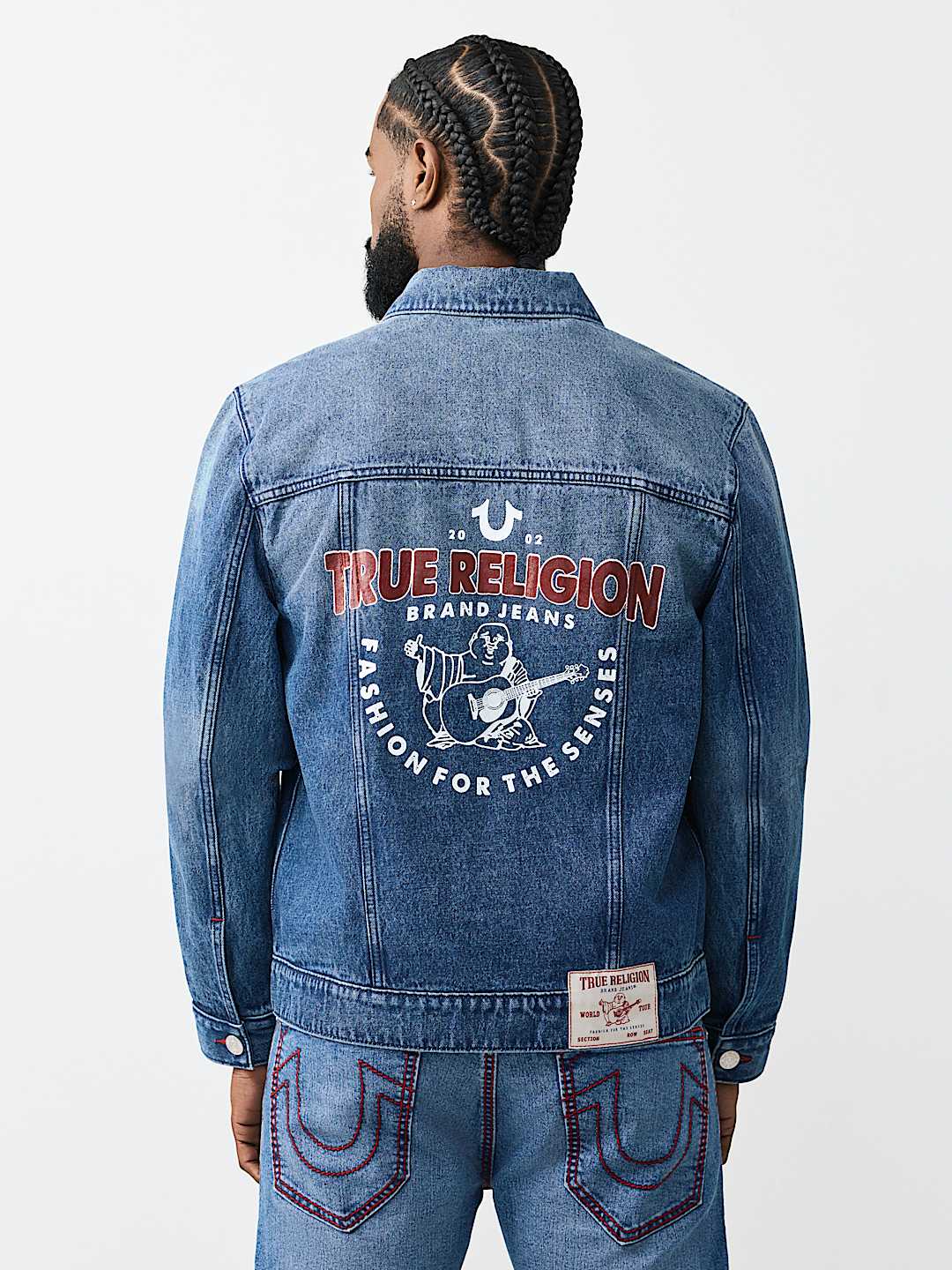 VESTE EN DENIM AVEC LOGO IMPRIM&Eacute;, image 1