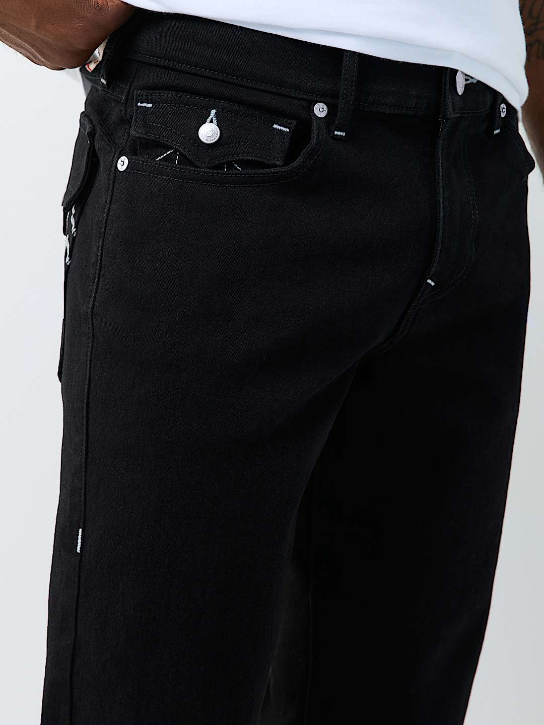 GENO LADDER STITCH FLAP SLIM JEAN