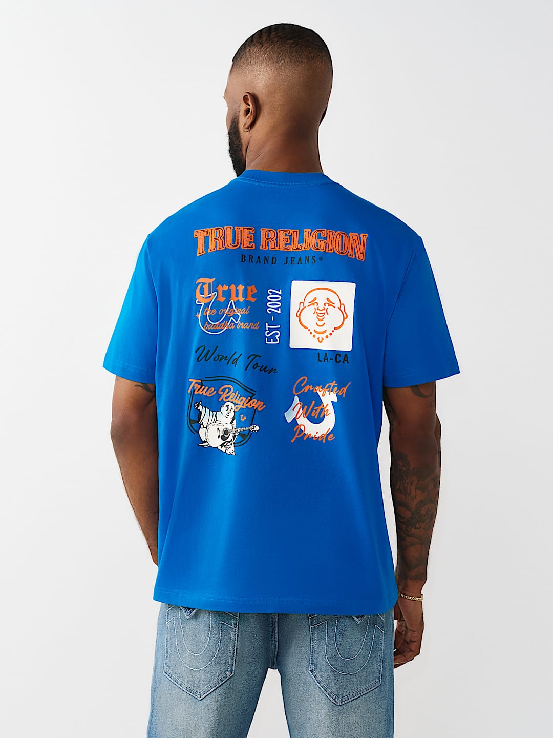 MULTI-LOGO APPLIQU&Eacute;  TEE