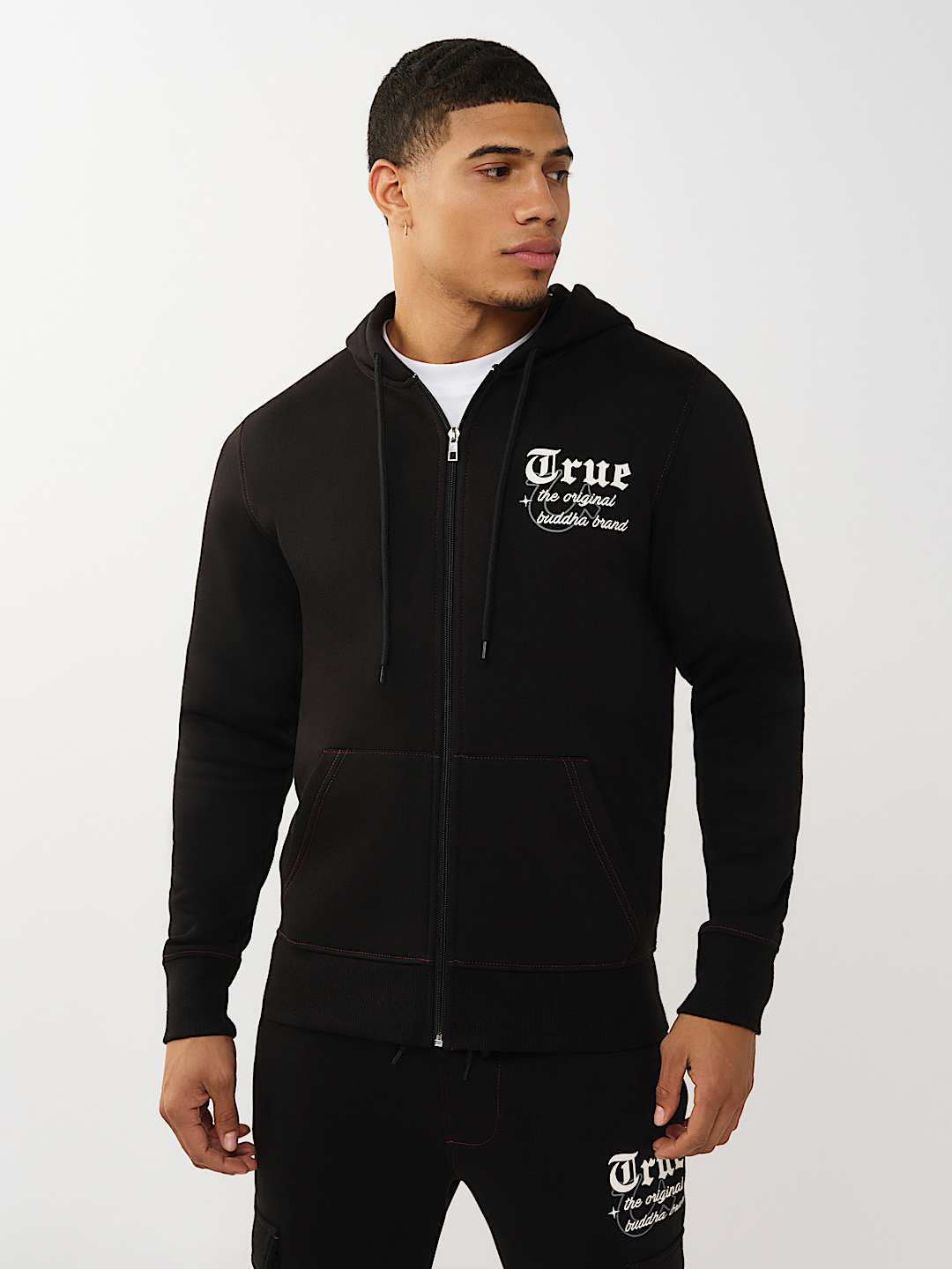 MULTI-LOGO APPLIQU&Eacute; ZIP HOODIE, image 2