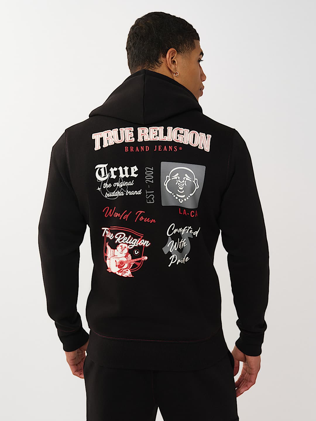 MULTI-LOGO APPLIQU&Eacute; ZIP HOODIE, image 5