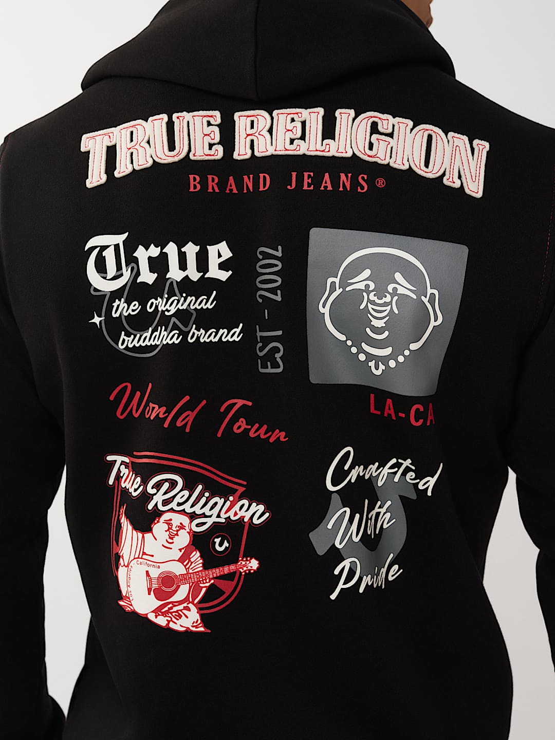 MULTI-LOGO APPLIQU&Eacute; ZIP HOODIE, image 1