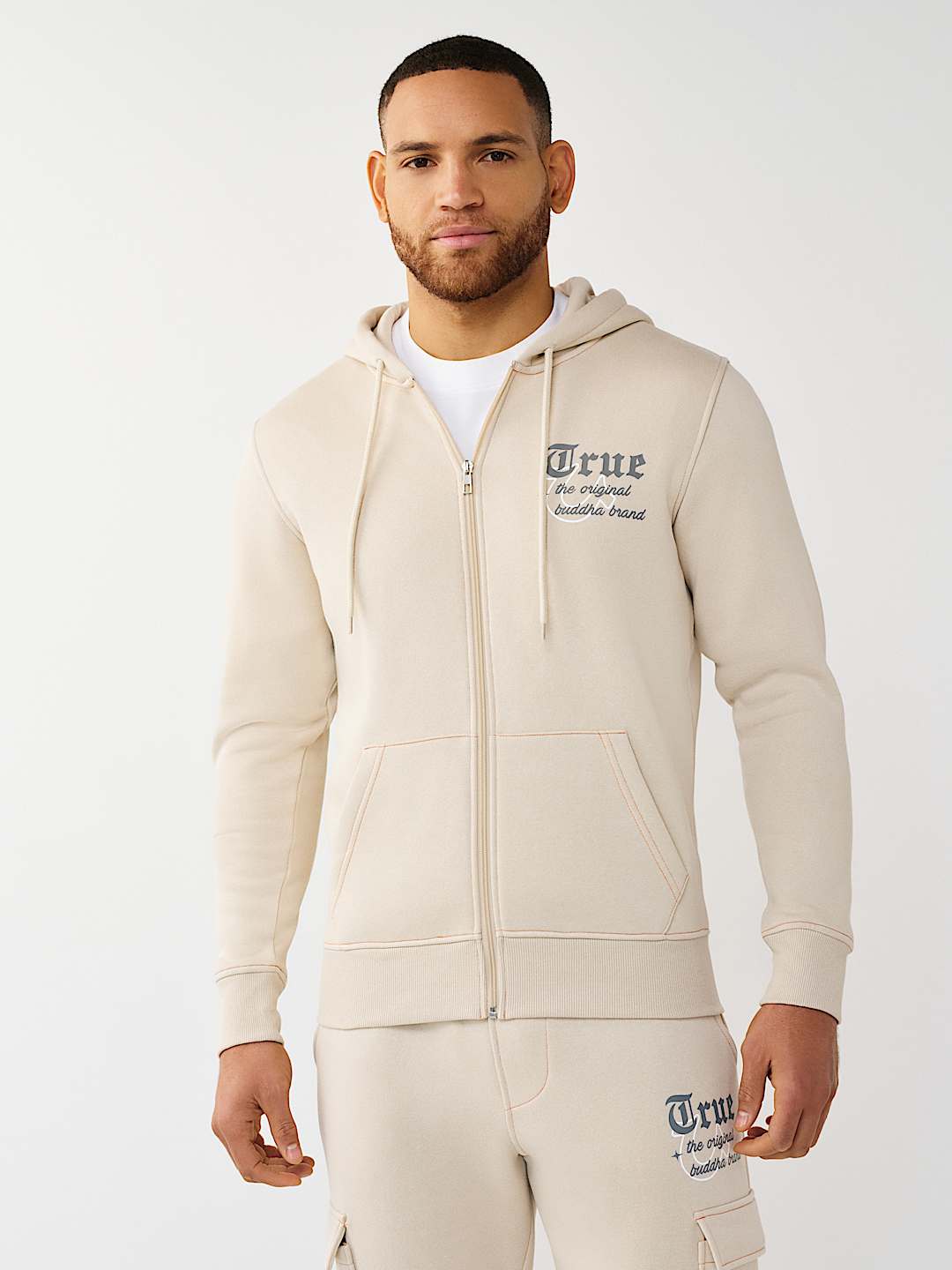 MULTI-LOGO APPLIQU&Eacute; ZIP HOODIE, image 2