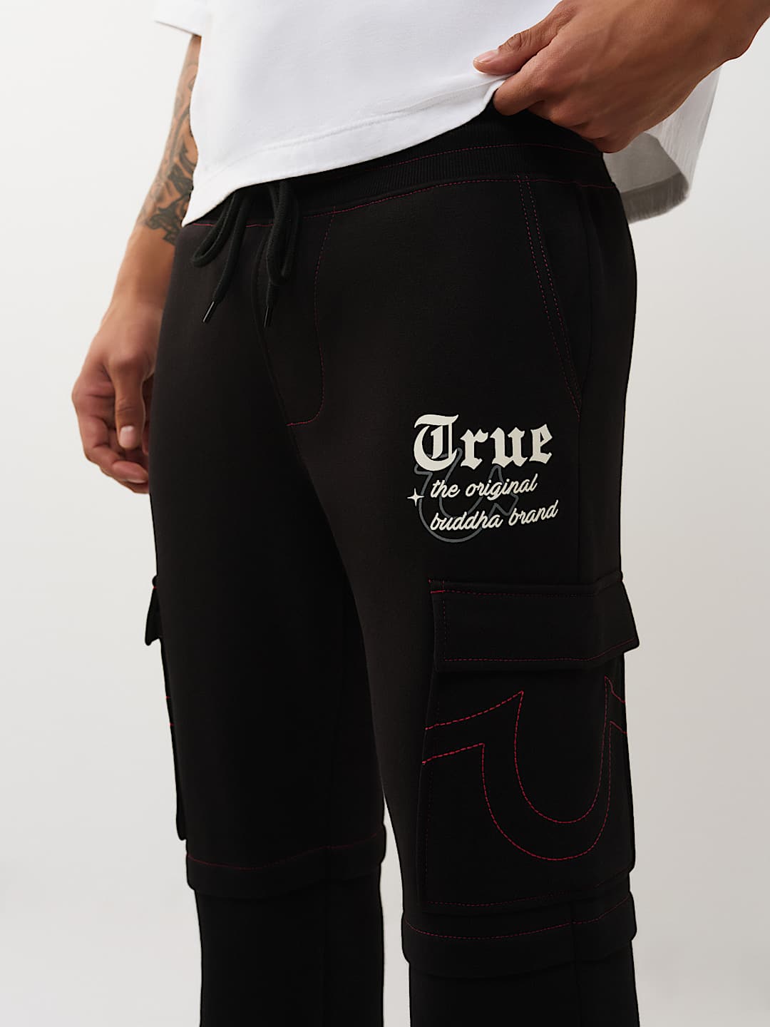 LOGO CARGO STRAIGHT LEG SWEATPANT, image 4