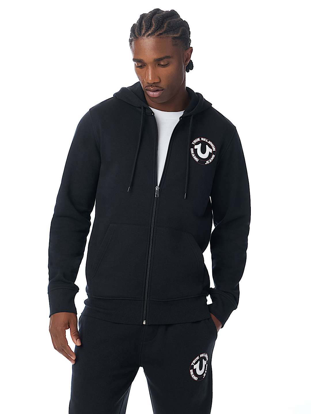 TRUE PUFF-PRINT ZIP HOODIE